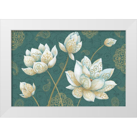 Lotus Dream IB White Modern Wood Framed Art Print by Daphne, Brissonnet