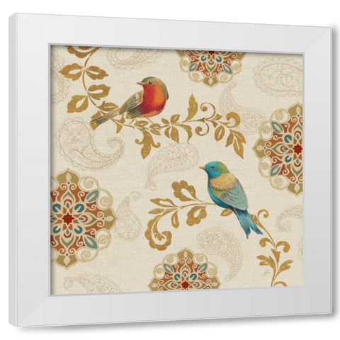 Bird Rainbow IIIA White Modern Wood Framed Art Print by Brissonnet, Daphne