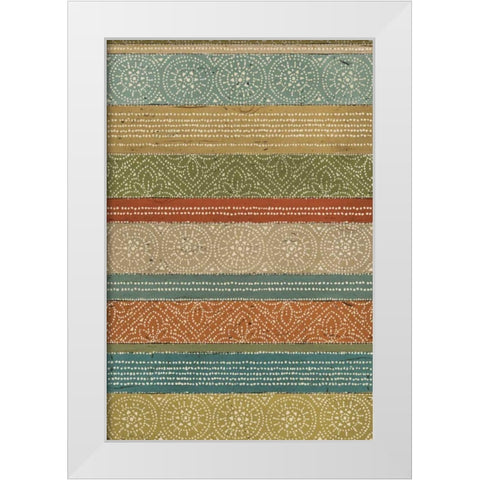 Batik Stripes II White Modern Wood Framed Art Print by Brissonnet, Daphne