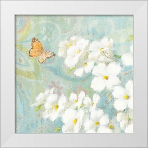 Spring Dream III White Modern Wood Framed Art Print by Nai, Danhui