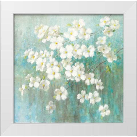 Spring Dream I Abstract White Modern Wood Framed Art Print by Nai, Danhui