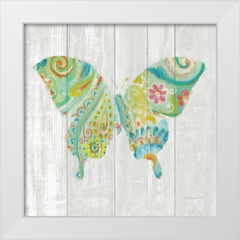 Spring Dream Paisley VIII White Modern Wood Framed Art Print by Nai, Danhui