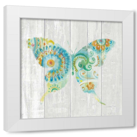 Spring Dream Paisley IX White Modern Wood Framed Art Print by Nai, Danhui