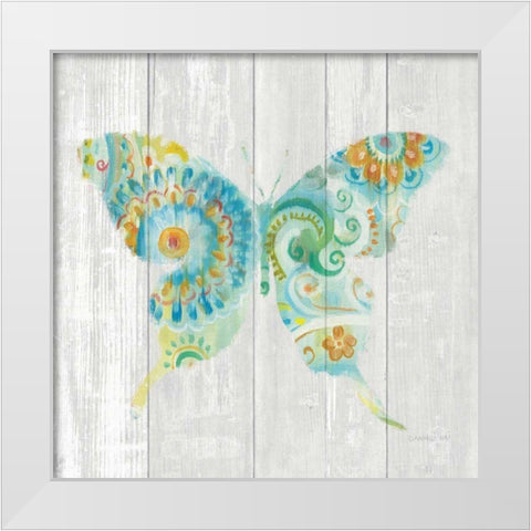 Spring Dream Paisley IX White Modern Wood Framed Art Print by Nai, Danhui