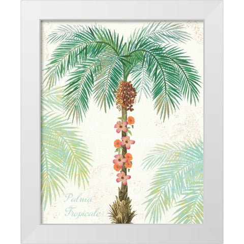Flamingo Tropicale III White Modern Wood Framed Art Print by Schlabach, Sue