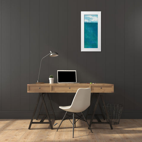 Out For a Sail White Modern Wood Framed Art Print by Averinos, Melissa