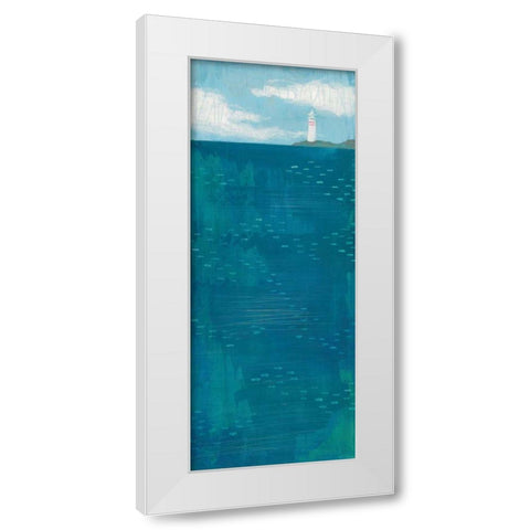 To the Lighthouse White Modern Wood Framed Art Print by Averinos, Melissa