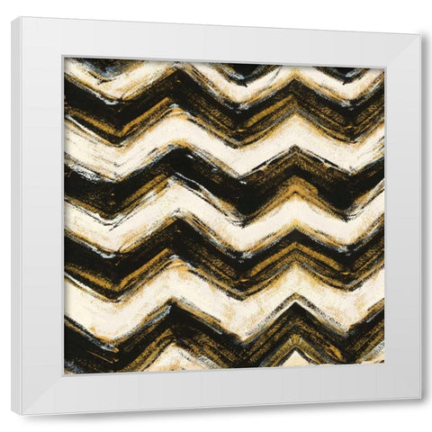 Black and Gold Geometric IV Crop White Modern Wood Framed Art Print by Novak, Shirley