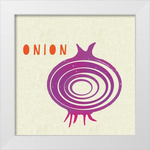 Summer Vegetable IV White Modern Wood Framed Art Print by Studio Mousseau