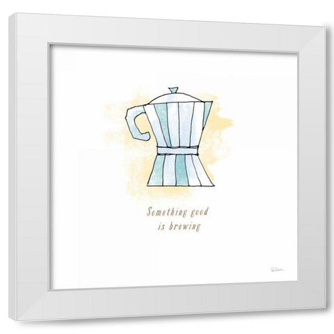 Good Brew I White Modern Wood Framed Art Print by Schlabach, Sue