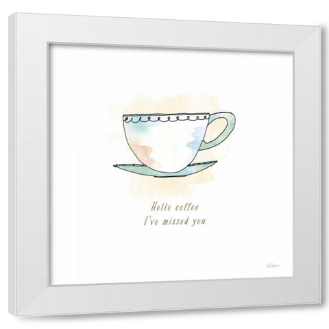 Good Brew II White Modern Wood Framed Art Print by Schlabach, Sue