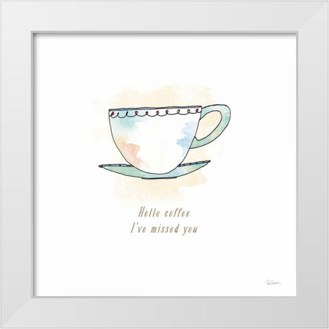 Good Brew II White Modern Wood Framed Art Print by Schlabach, Sue