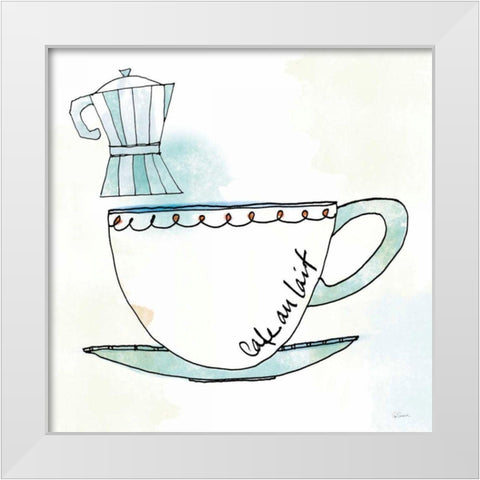 Good Brew VII White Modern Wood Framed Art Print by Schlabach, Sue