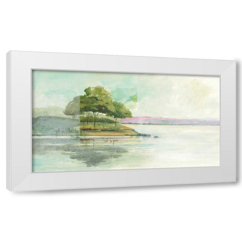 Lake Front I White Modern Wood Framed Art Print by Tillmon, Avery
