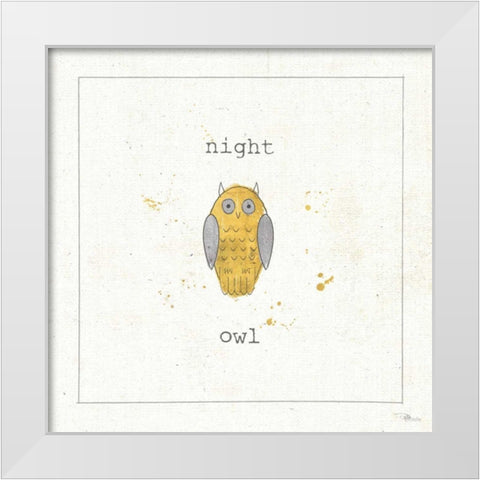 Opposites Cuties III White Modern Wood Framed Art Print by Pela Studio