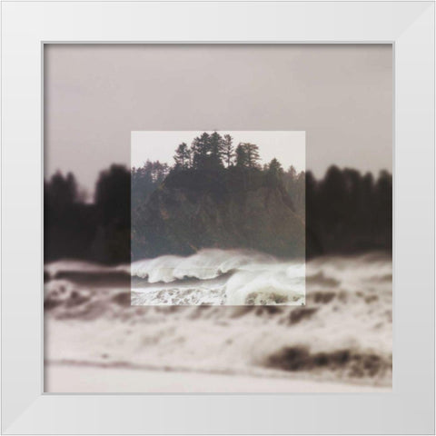 Framed Landscape III White Modern Wood Framed Art Print by Marshall, Laura