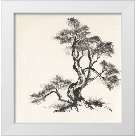 Sumi Tree I White Modern Wood Framed Art Print by Paschke, Chris