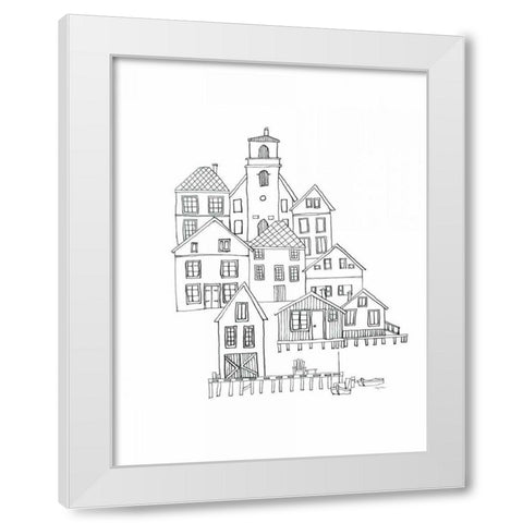 Nordic Village III White Modern Wood Framed Art Print by Tillmon, Avery
