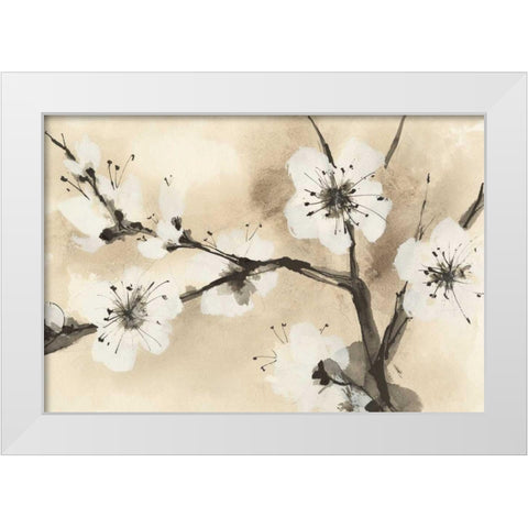 Spring Blossoms I Crop White Modern Wood Framed Art Print by Paschke, Chris