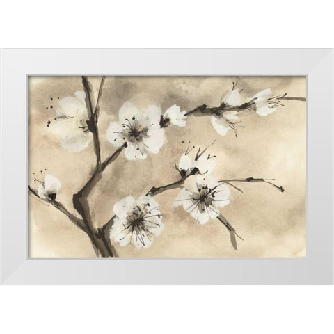 Spring Blossoms IV White Modern Wood Framed Art Print by Paschke, Chris
