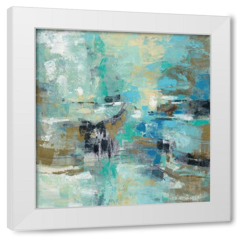 Fjord Reflections White Modern Wood Framed Art Print by Vassileva, Silvia