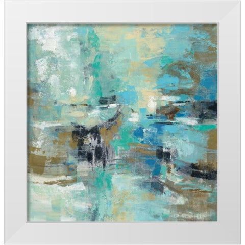 Fjord Reflections White Modern Wood Framed Art Print by Vassileva, Silvia