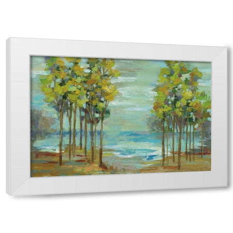 Spring Trees White Modern Wood Framed Art Print by Vassileva, Silvia