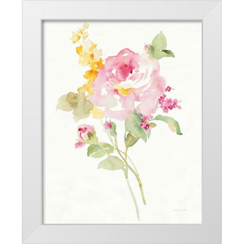 Midsummer I White Modern Wood Framed Art Print by Nai, Danhui