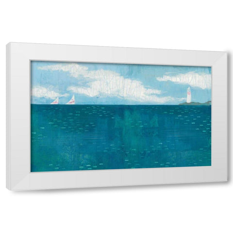 Lighthouse Sail White Modern Wood Framed Art Print by Averinos, Melissa