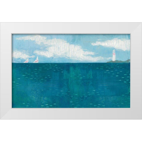 Lighthouse Sail White Modern Wood Framed Art Print by Averinos, Melissa