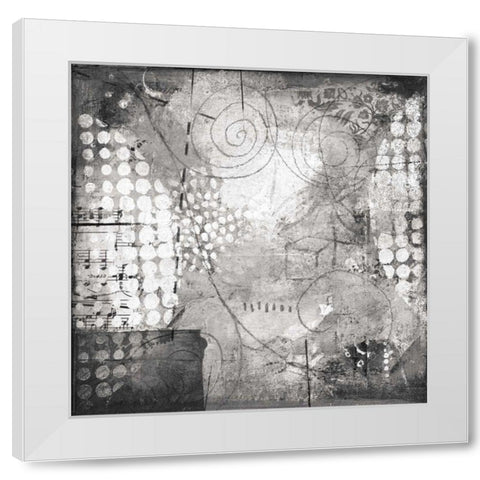 Under the Tree Square I BW White Modern Wood Framed Art Print by Warrick, Cheryl