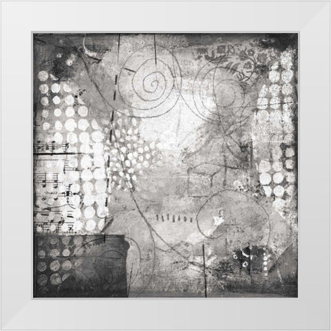 Under the Tree Square I BW White Modern Wood Framed Art Print by Warrick, Cheryl