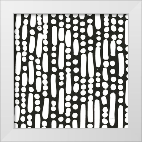 Cross Current Square Up IV BW White Modern Wood Framed Art Print by Warrick, Cheryl