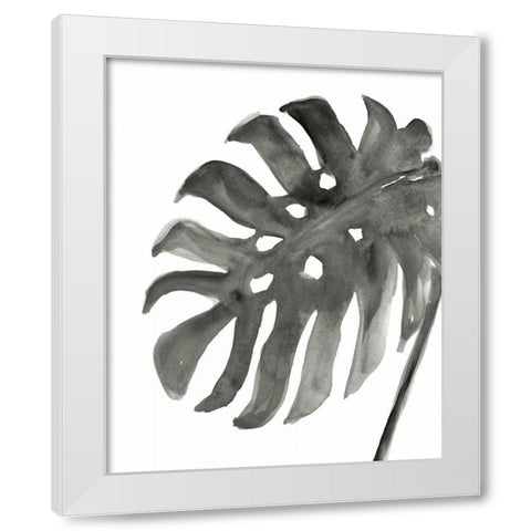 Tropical Palm IV BW White Modern Wood Framed Art Print by Paschke, Chris