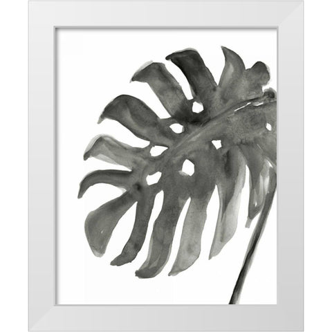 Tropical Palm IV BW White Modern Wood Framed Art Print by Paschke, Chris