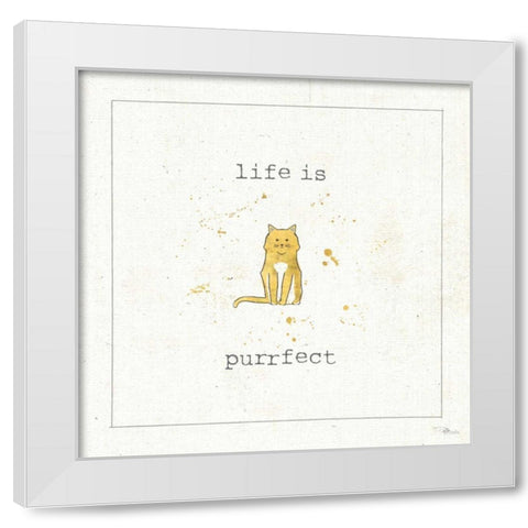 Companion Cuties I White Modern Wood Framed Art Print by Pela Studio