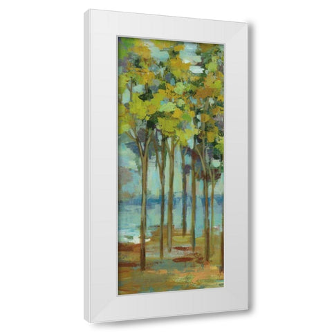 Spring Trees Panel I White Modern Wood Framed Art Print by Vassileva, Silvia