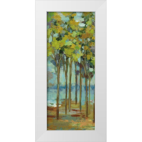 Spring Trees Panel I White Modern Wood Framed Art Print by Vassileva, Silvia