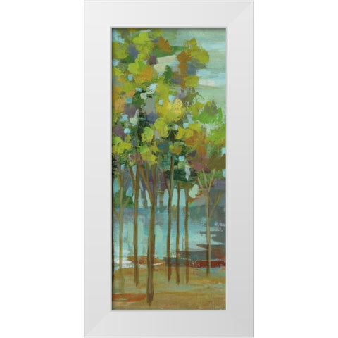 Spring Trees Panel II White Modern Wood Framed Art Print by Vassileva, Silvia