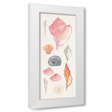 Sea Gems I White Modern Wood Framed Art Print by Wild Apple Portfolio