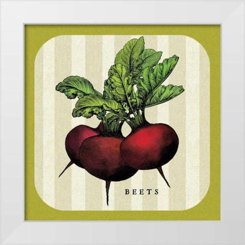 Linen Vegetable I White Modern Wood Framed Art Print by Mousseau Studio