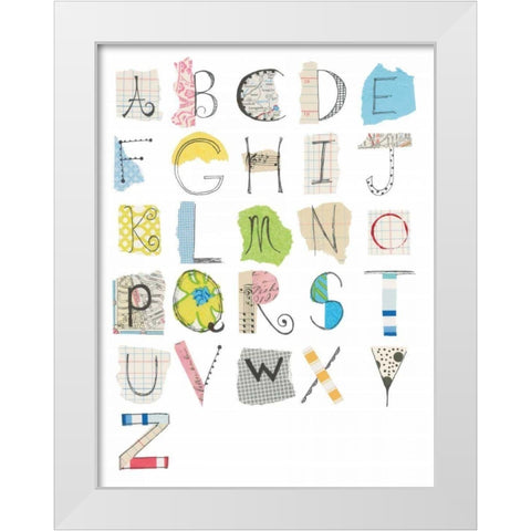 Alphabet I White Modern Wood Framed Art Print by Prahl, Courtney