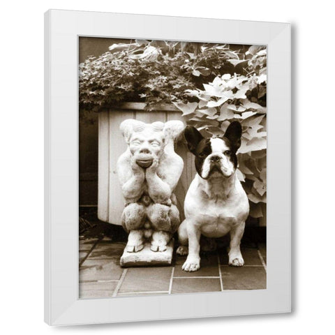 Friends White Modern Wood Framed Art Print by Dratfield, Jim