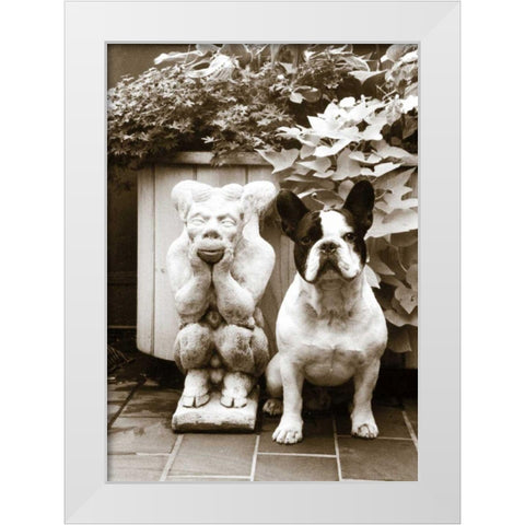 Friends White Modern Wood Framed Art Print by Dratfield, Jim