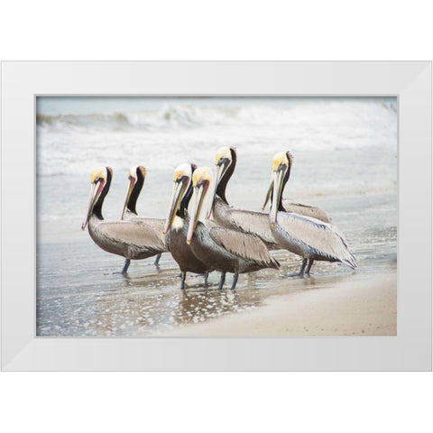Pacific Cool IV Crop White Modern Wood Framed Art Print by Urquhart, Elizabeth