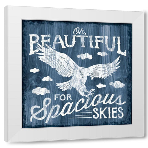 America the Beautiful I White Modern Wood Framed Art Print by Marshall, Laura