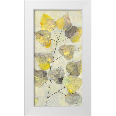 Aspen Branch I White Modern Wood Framed Art Print by Hristova, Albena