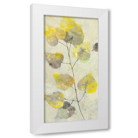 Aspen Branch II White Modern Wood Framed Art Print by Hristova, Albena