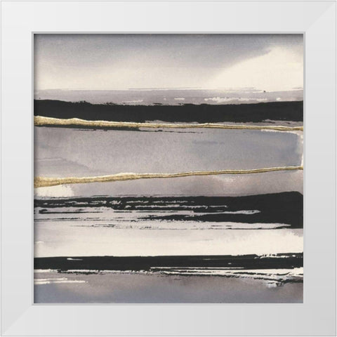 Gilded Grey I White Modern Wood Framed Art Print by Paschke, Chris