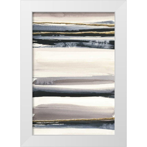 Gilded Grey III White Modern Wood Framed Art Print by Paschke, Chris
